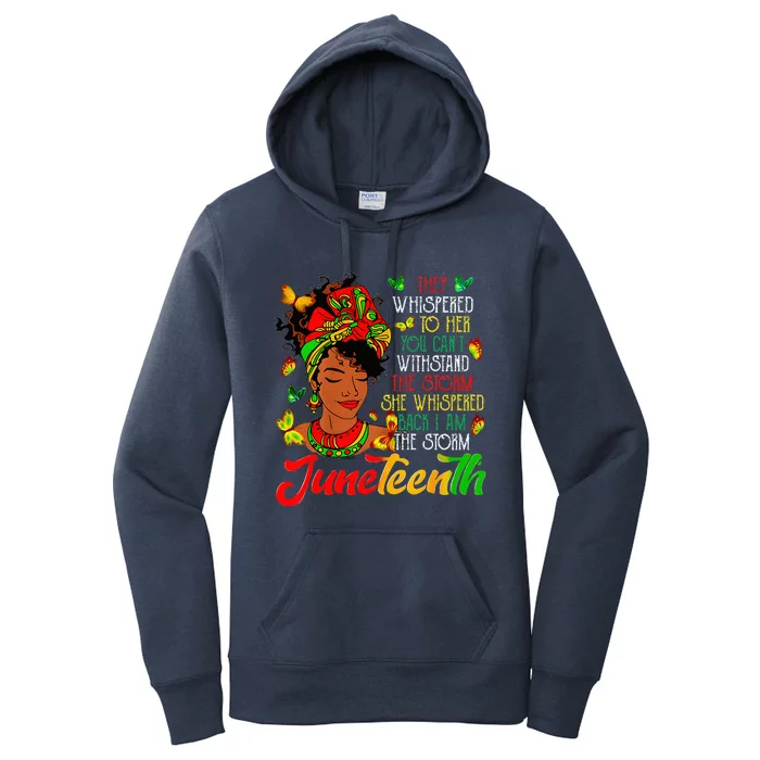 Juneteenth I Am The Storm Black Women Black History Month Women's Pullover Hoodie