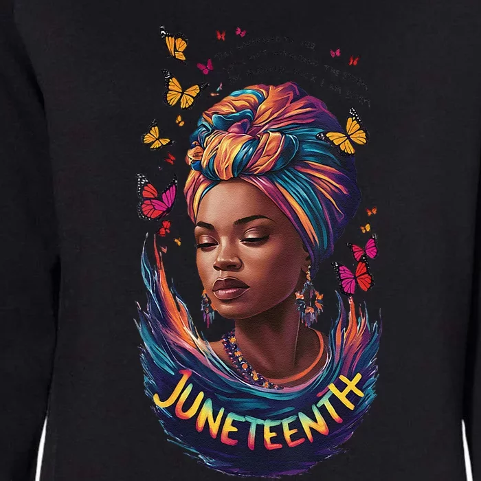 Juneteenth I Am The Storm Poem Black History Month Women Womens California Wash Sweatshirt