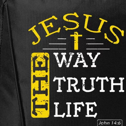 Jesus I am the way the truth and the life John 146 City Backpack