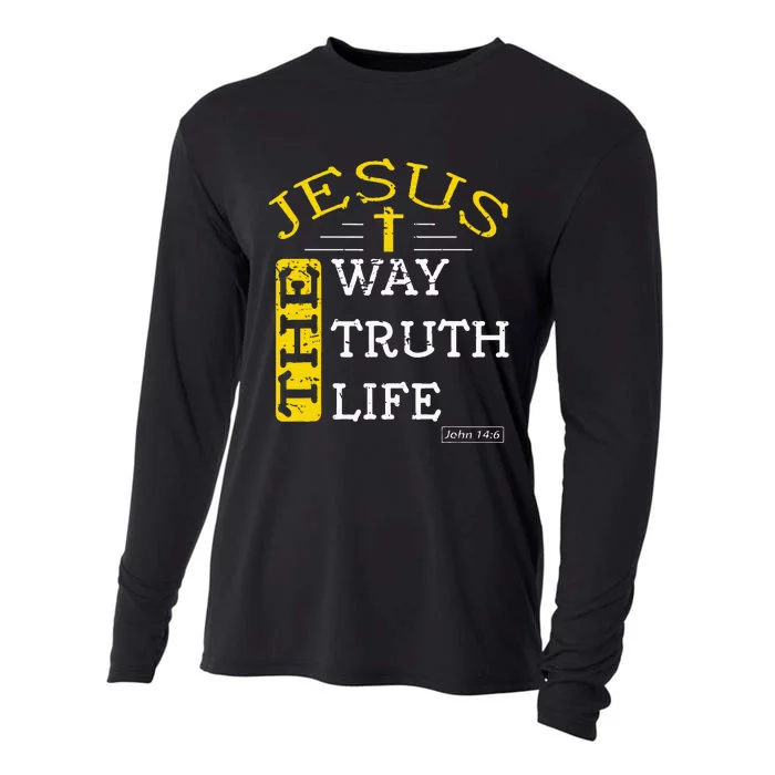 Jesus I am the way the truth and the life John 146 Cooling Performance Long Sleeve Crew