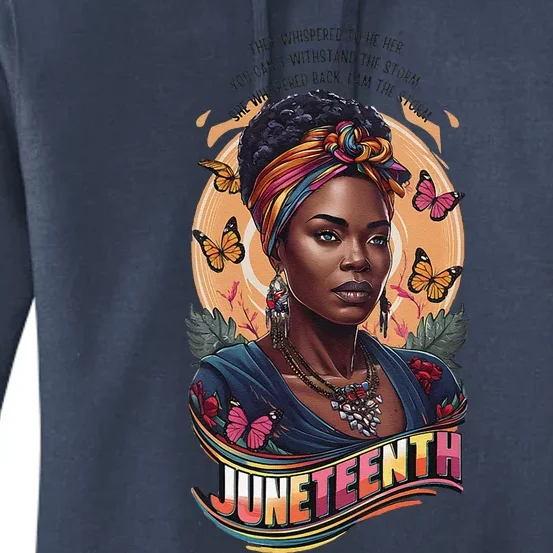 Juneteenth I Am The Storm Poem Black History Month Women Women's Pullover Hoodie