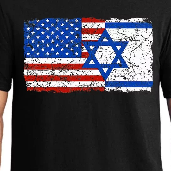 Jewish Israeli American Jew Flag Israel America USA Pajama Set