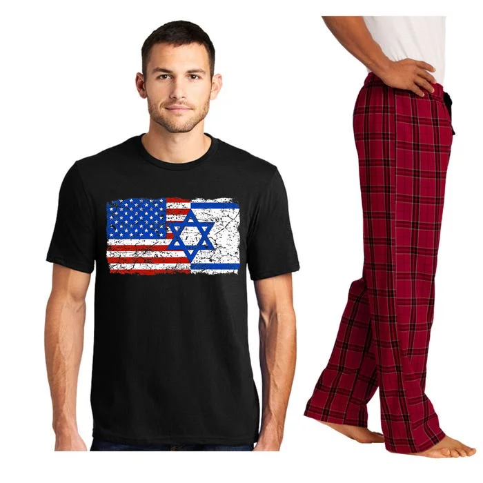 Jewish Israeli American Jew Flag Israel America USA Pajama Set