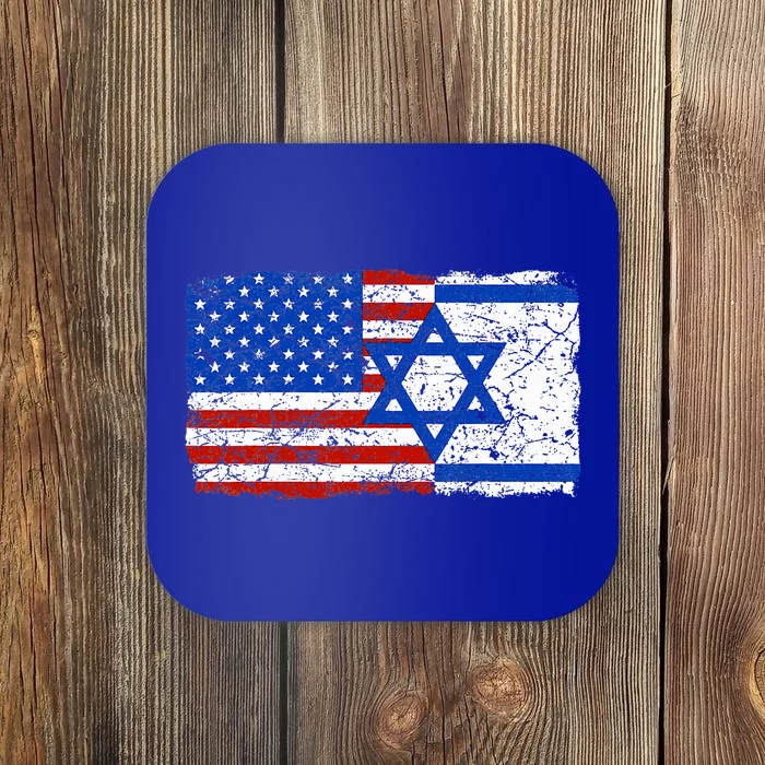 Jewish Israeli American Jew Flag Israel America USA Coaster