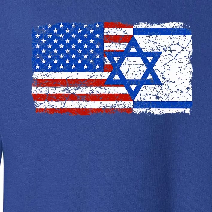 Jewish Israeli American Jew Flag Israel America USA Toddler Sweatshirt