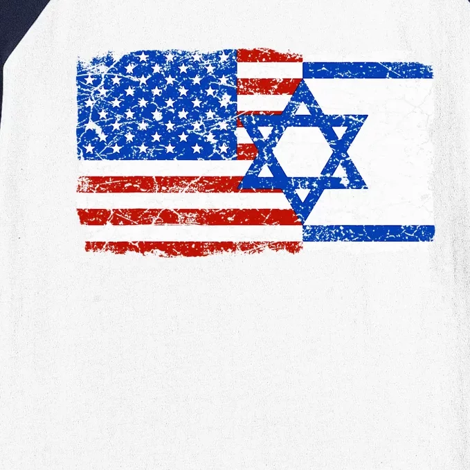 Jewish Israeli American Jew Flag Israel America USA Baseball Sleeve Shirt