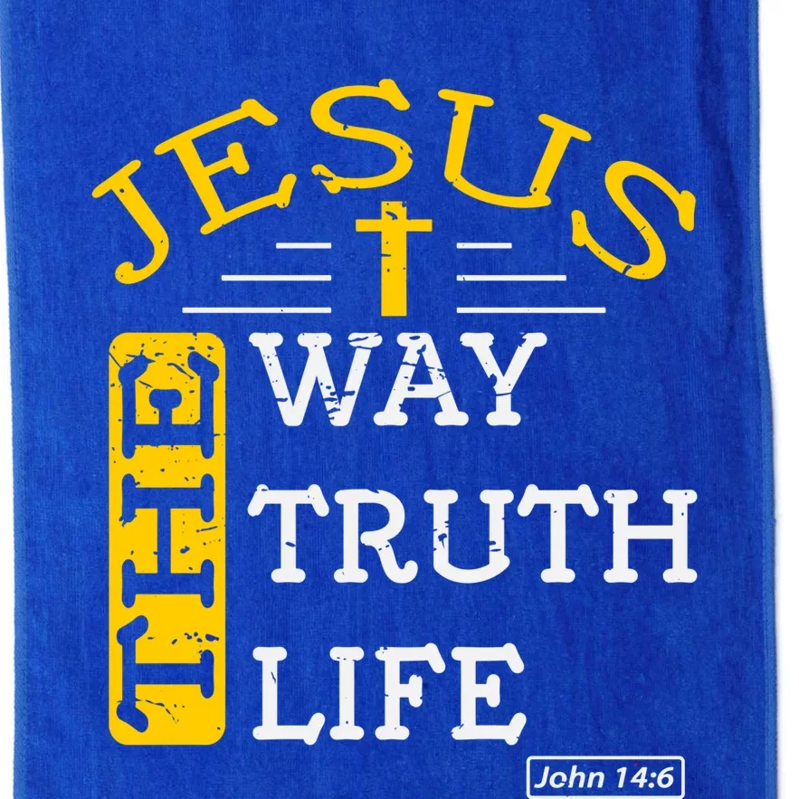 Jesus I Am The Way The Truth And The Life John 14:6 Great Gift Platinum Collection Golf Towel