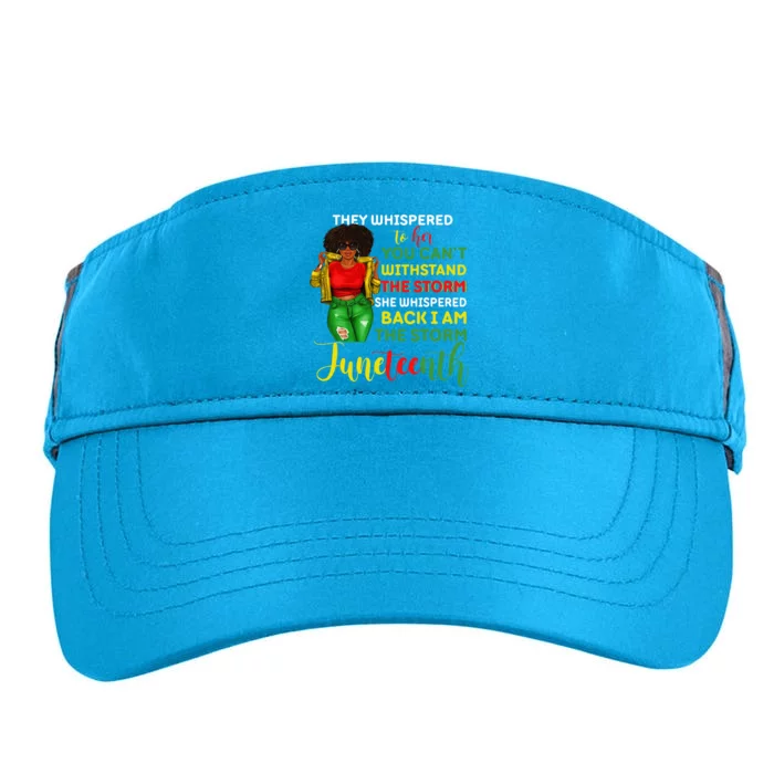 Juneteenth I Am The Storm Black Women Black History Month Adult Drive Performance Visor