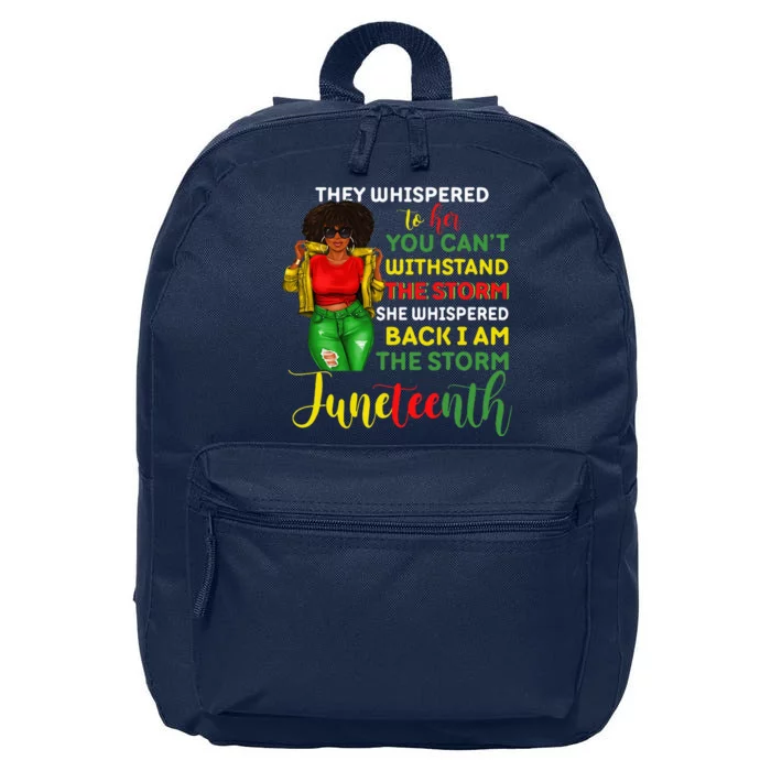 Juneteenth I Am The Storm Black Women Black History Month 16 in Basic Backpack