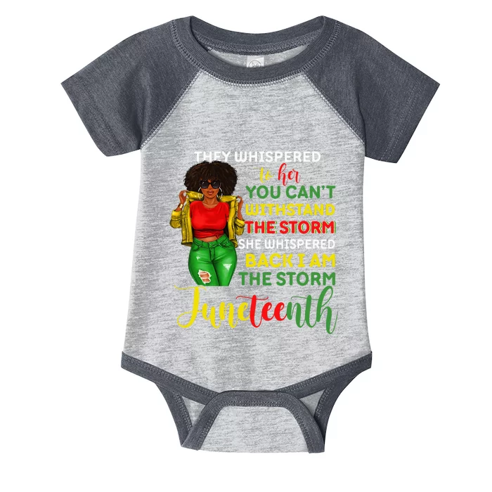 Juneteenth I Am The Storm Black Women Black History Month Infant Baby Jersey Bodysuit