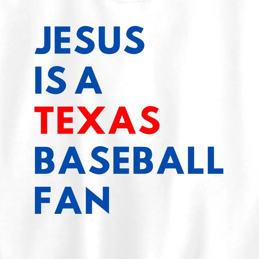 Jesus Is A Texas Baseball Fan Kids Sweatshirt