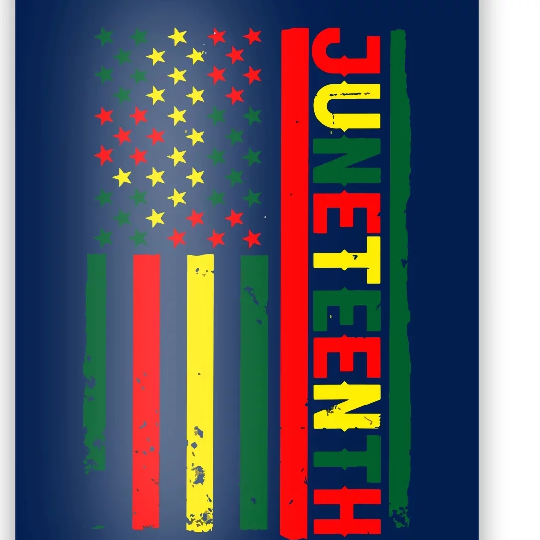 Juneteenth In A Flag For Black History Day June 19th 1865 Poster