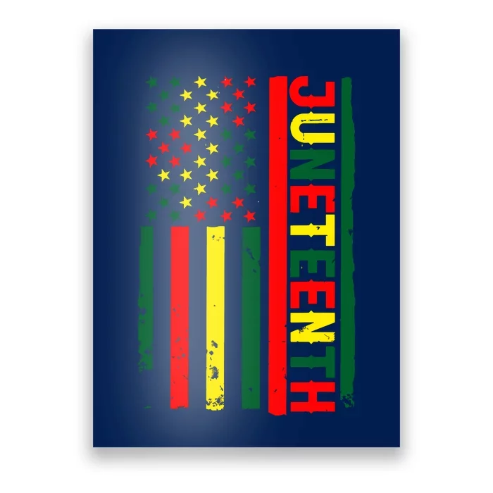 Juneteenth In A Flag For Black History Day June 19th 1865 Poster