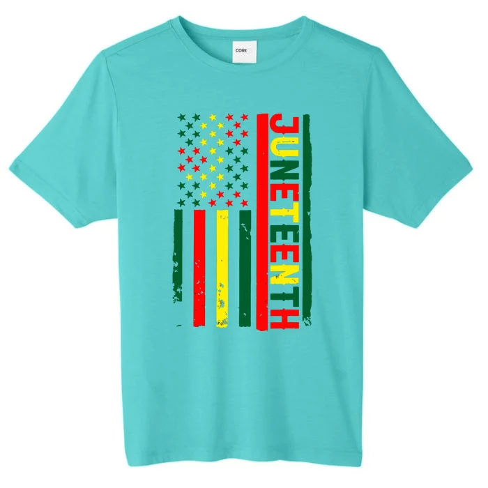 Juneteenth In A Flag For Black History Day June 19th 1865 ChromaSoft Performance T-Shirt