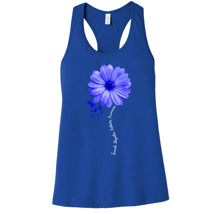 Juvenile Idiopathic Arthritis Awareness Warrior Ribbon Great Gift Women's Racerback Tank