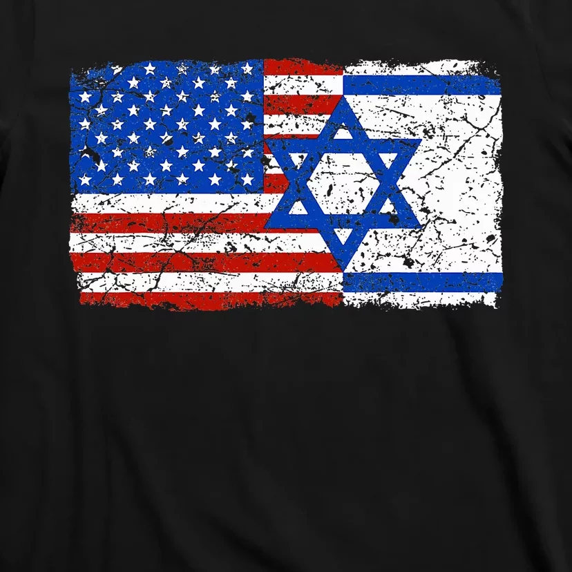 Jewish Israeli American Jew Flag Israel America USA T-Shirt