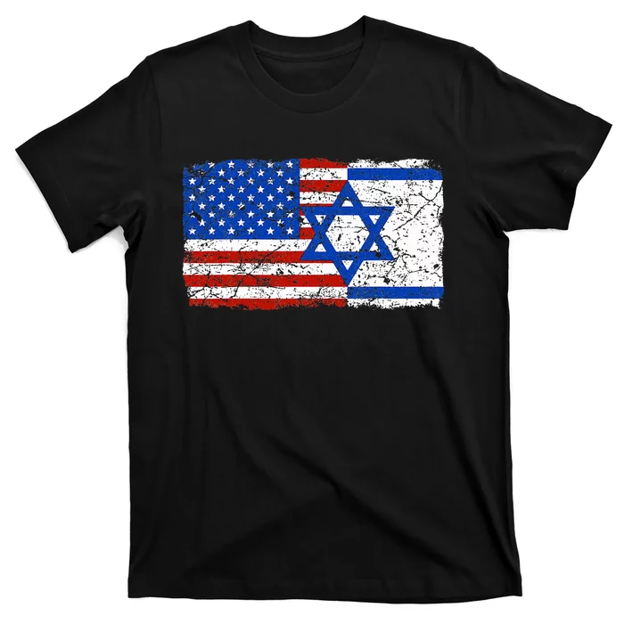 Jewish Israeli American Jew Flag Israel America USA T-Shirt