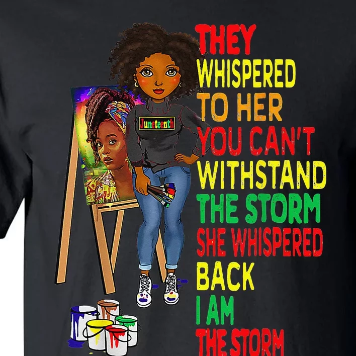 Juneteenth I Am The Storm Black Melanin Tall T-Shirt