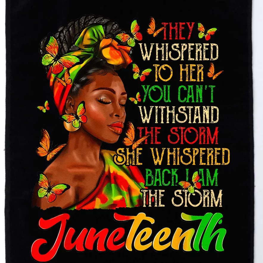 Juneteenth I am The Storm Black  Black History Month Platinum Collection Golf Towel