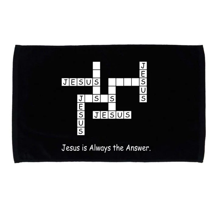 Jesus Is Always The Answer Christianity Crossword Microfiber Hand Towel