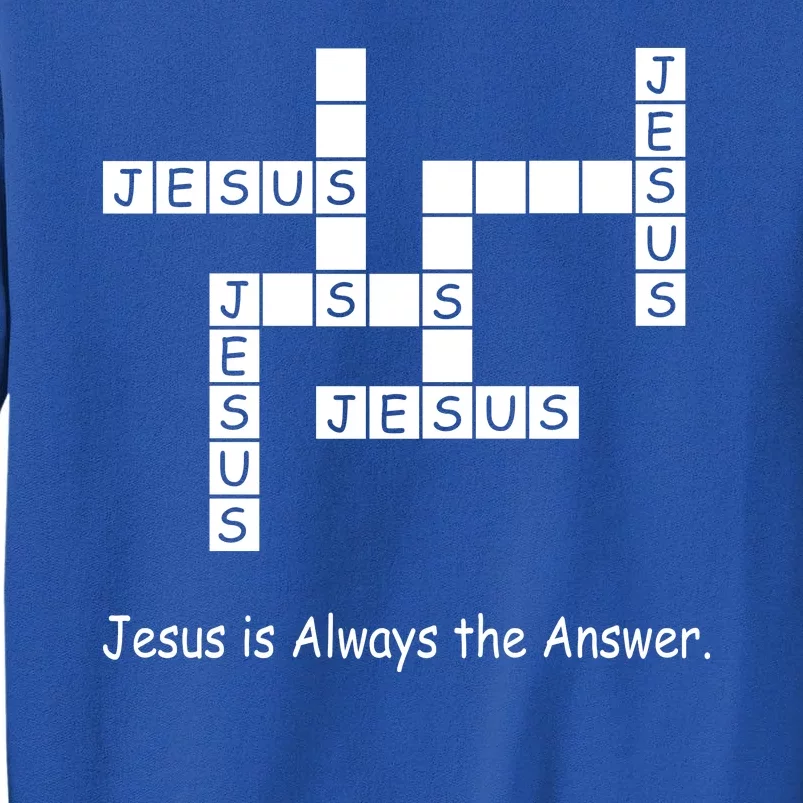 Jesus Is Always The Answer Christianity Crossword Sweatshirt