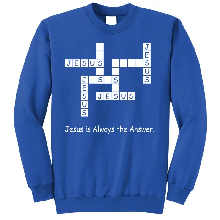 Jesus Is Always The Answer Christianity Crossword Sweatshirt