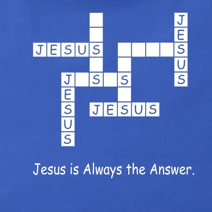 Jesus Is Always The Answer Christianity Crossword Zip Tote Bag