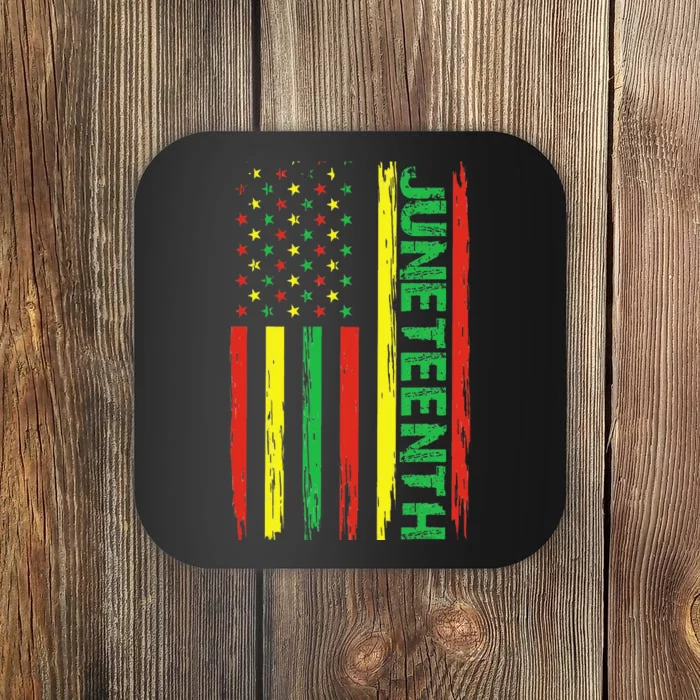 Juneteenth In A Flag For Black History Day Coaster