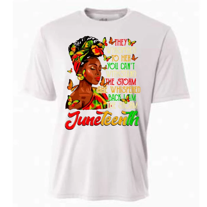 Juneteenth I Am The Storm Black Women Black History Month Cooling Performance Crew T-Shirt