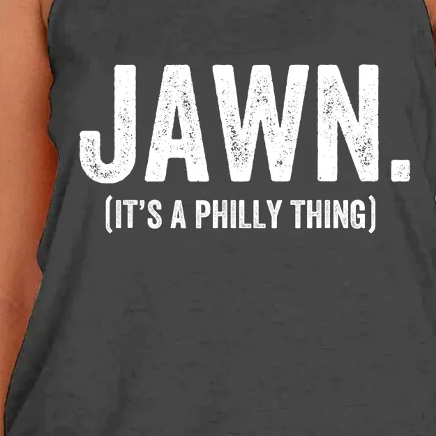 Jawn It's A Philly Thing Philadelphia Fan Pride Love Women's Knotted Racerback Tank