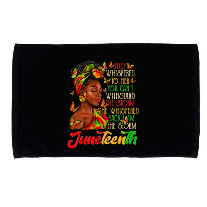 Juneteenth I am The Storm Black Wo Black History Month Microfiber Hand Towel