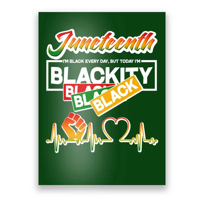 Juneteenth I'm Black Every Day But Today I'm Blackity Black Poster