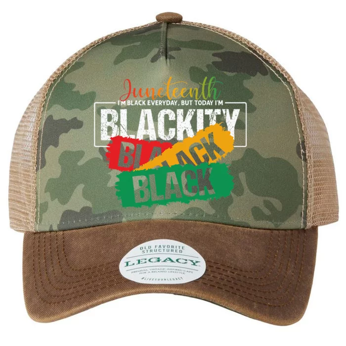 Juneteenth Im Black Everyday But Today Im Blackity Black Legacy Tie Dye Trucker Hat