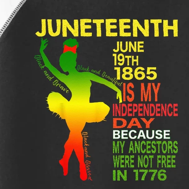 Juneteenth Independence Black Dancer Girl Ballerina Toddler Fine Jersey T-Shirt