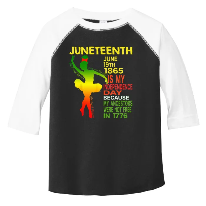 Juneteenth Independence Black Dancer Girl Ballerina Toddler Fine Jersey T-Shirt