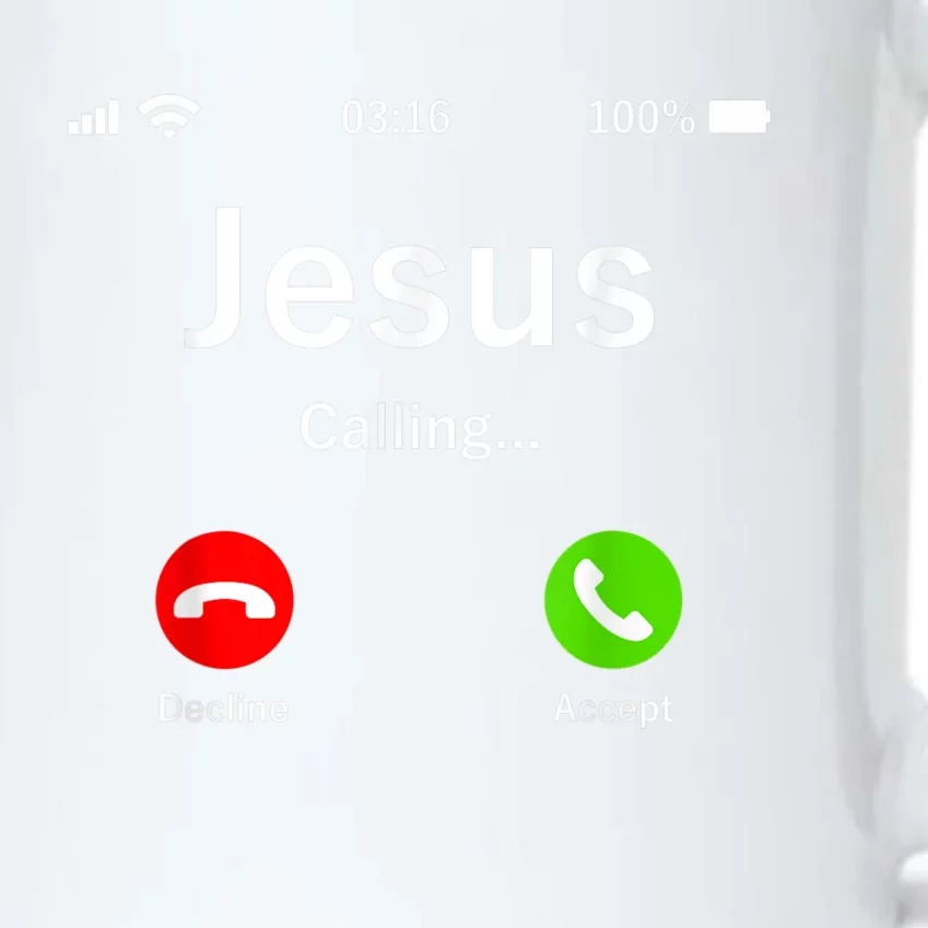 Jesus Is Calling Christian Black Color Changing Mug