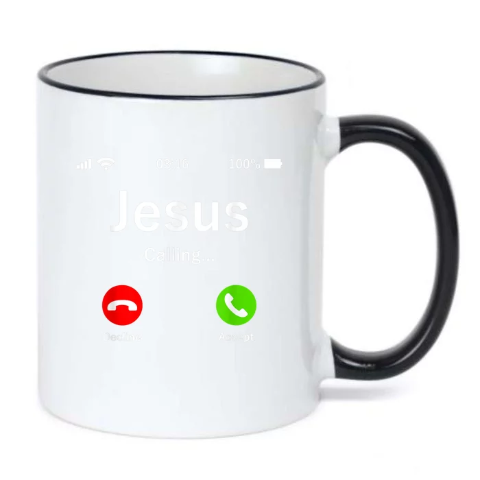 Jesus Is Calling Christian Black Color Changing Mug