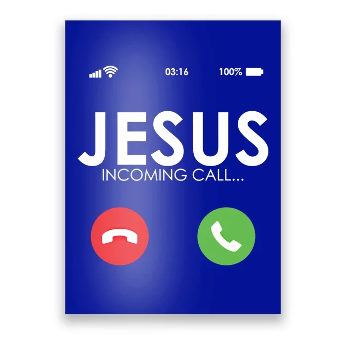 Jesus Is Calling Christian Meaningful Gift Poster