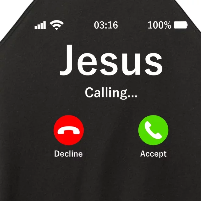 Jesus Is Calling Christian Women’s Perfect Tri Rocker Tank