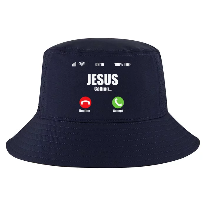 Jesus Is Calling Christian Cross Modern Believe Cool Comfort Performance Bucket Hat