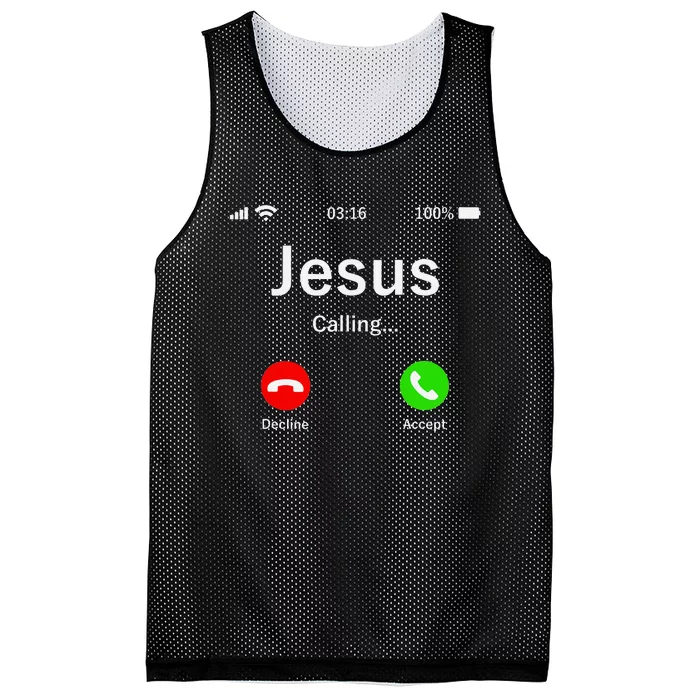 Jesus Is Calling Christian Mesh Reversible Basketball Jersey Tank