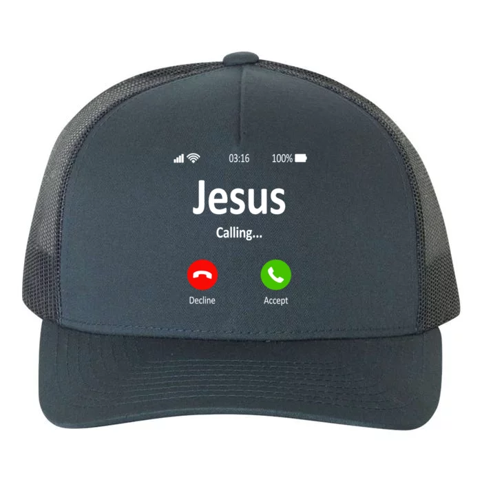 Jesus Is Calling Christian Gift Yupoong Adult 5-Panel Trucker Hat