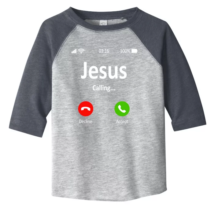 Jesus Is Calling Christian Gift Toddler Fine Jersey T-Shirt