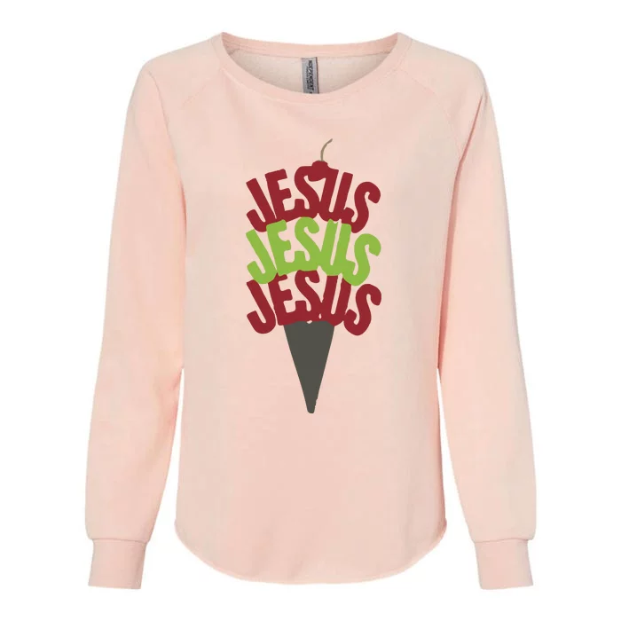 Jesus Ice Cream Womens California Wash Sweatshirt