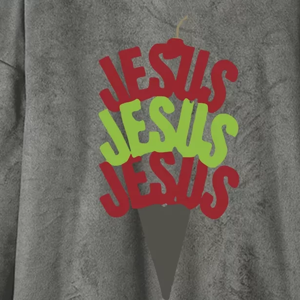 Jesus Ice Cream Hooded Wearable Blanket