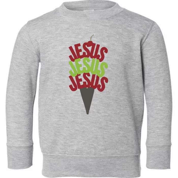 Jesus Ice Cream Toddler Sweatshirt