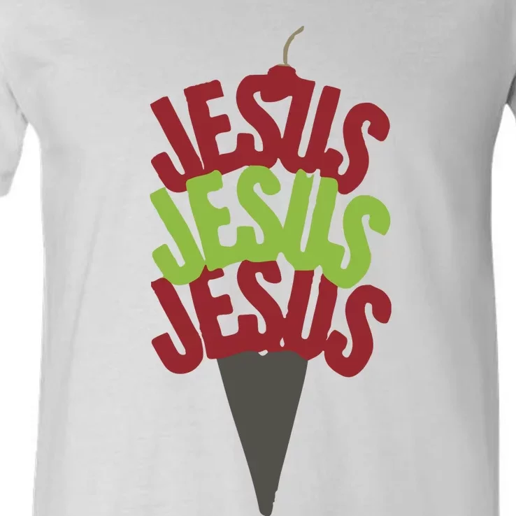 Jesus Ice Cream V-Neck T-Shirt