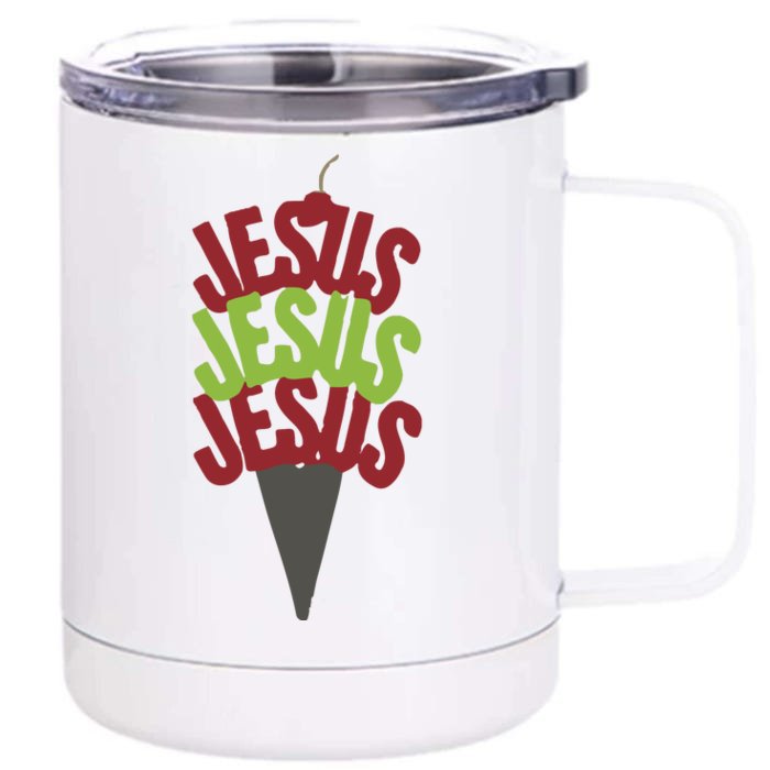 Jesus Ice Cream Front & Back 12oz Stainless Steel Tumbler Cup