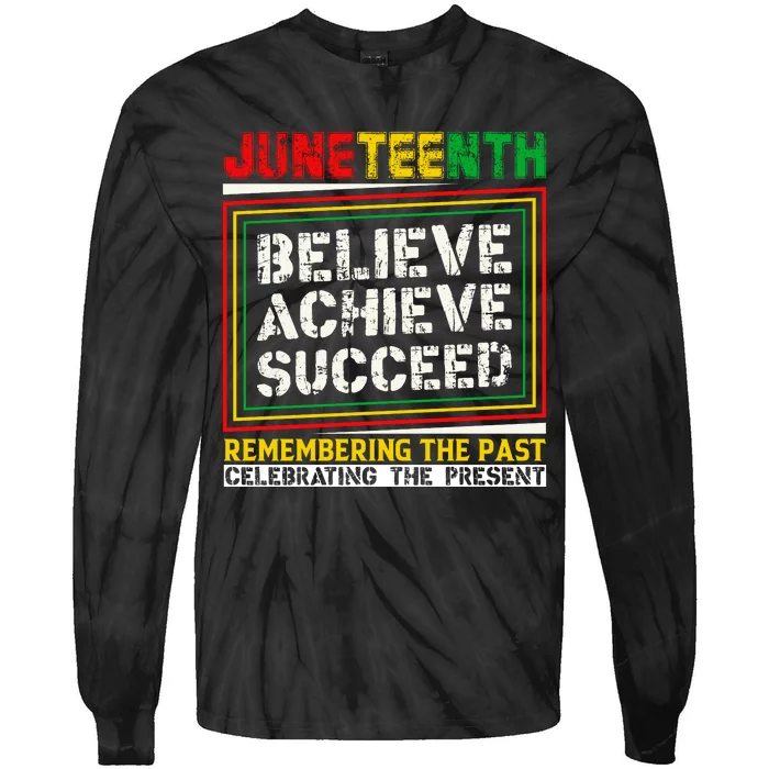 Juneteenth Independence Celebration Print Tie-Dye Long Sleeve Shirt