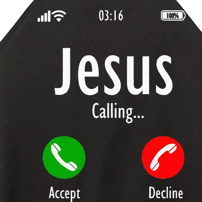 Jesus Is Calling Christian T Women’s Perfect Tri Rocker Tank